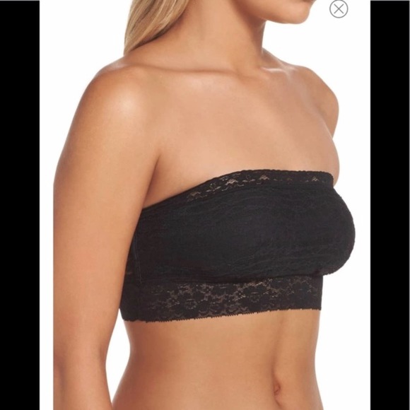 Free People Lace Bandeau Bralette Scallop Black - Picture 6 of 12